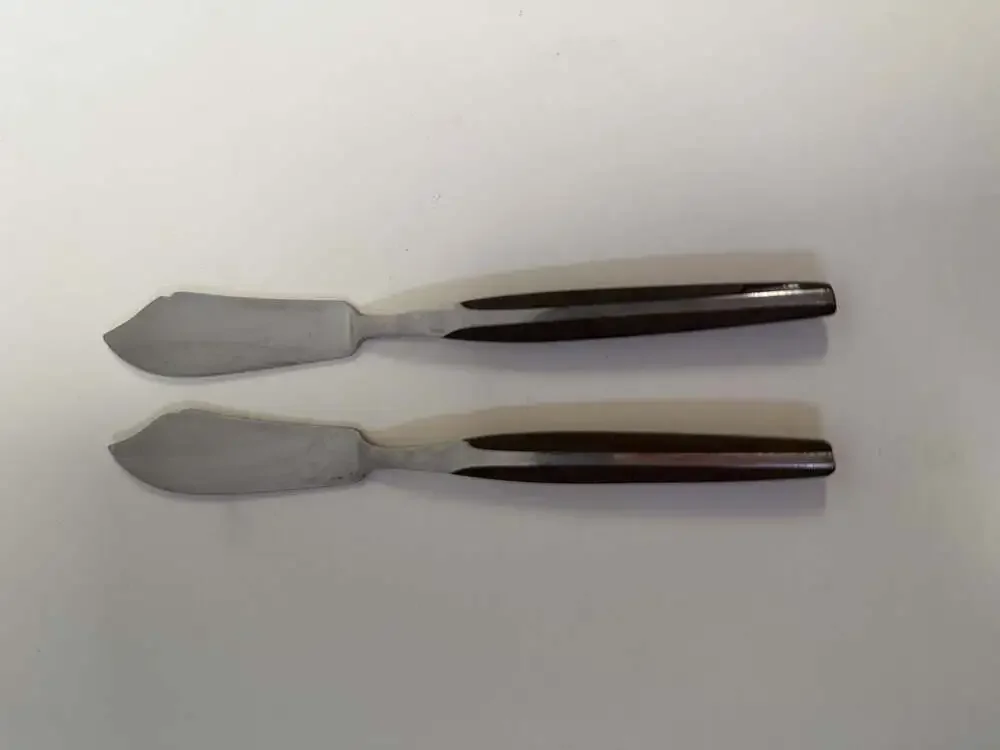 Vintage‎ Stainless Japan Mid-Century Modern Butter Spreaders, Set of 2